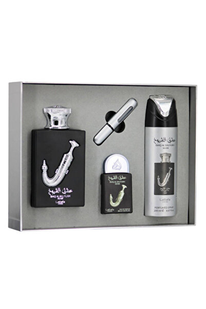 lattafa ISHQ AL SHUYUKH SILVER, 4-piece gift box, men
