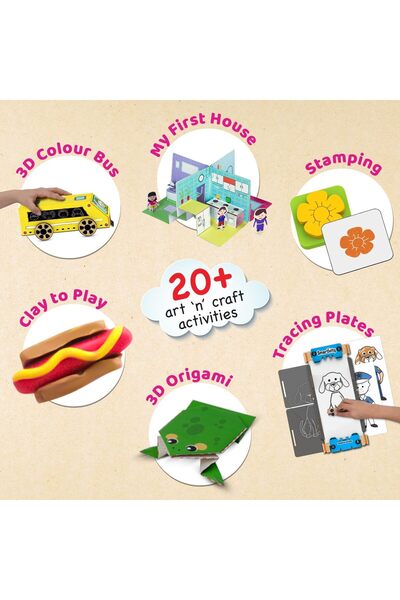 Smartivity 20-in-1 Art & Craft Kit for Kids (Ages 5-9) - Multicolor