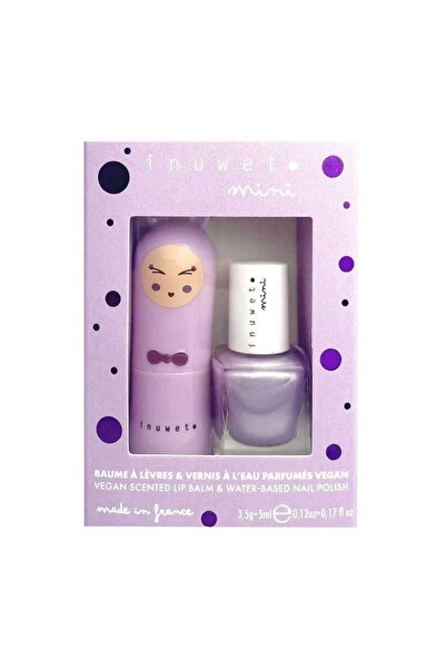 Inuwet بلسم الشفاه دوو بيربل B07 + ملمع أظافر Vındv02