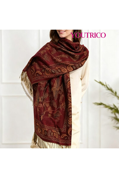 Youtrico Women Double-sided scarf, evening dresses, exotic style scarf,all seasons, paisley tassel design