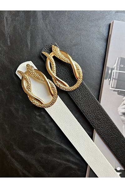 LİA KEMER Ζευγάρι χρυσές ζώνες με μοτίβο φιδιού και αγκράφα, ζώνη μέσης, ζώνη...