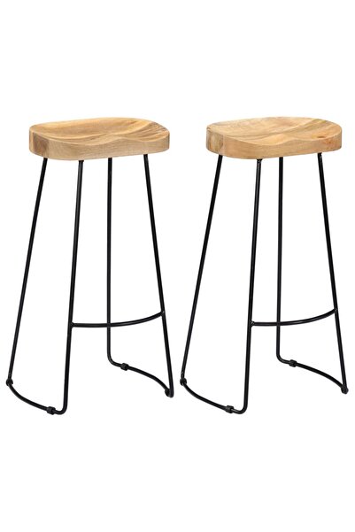 vidaxl Gavin Bar Stools 2 pcs Solid Mango Wood