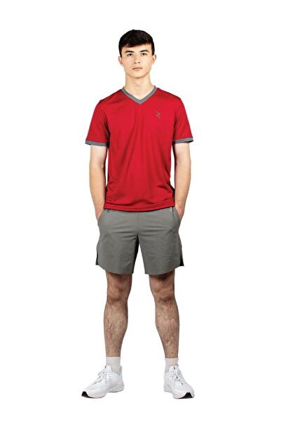 Zaecy تي شيرت رجالي بأكمام قصيرة ورقبة على شكل حرف V