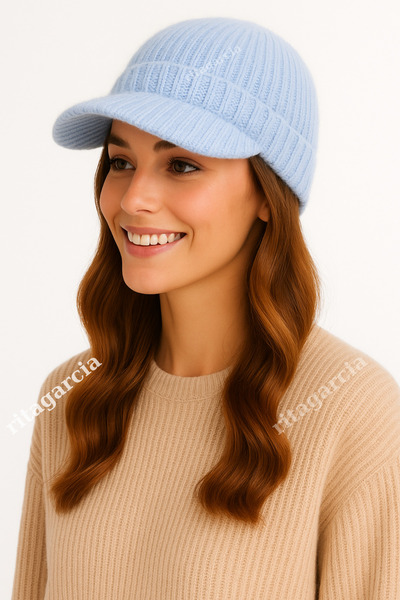 Ritagarcia Premium Soft Örgü Şapka / Bere - Siperli Kışlık Cap Şapka