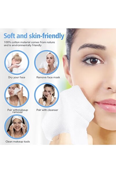 HanRou Face Towels,Disposable Face Towelette,Makeup Remover Dry Wipes, Soft & Skin Friendly Face,2 Pack