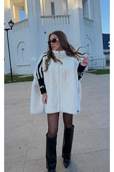 Bmb Oversized fur coat with elastic sleeves