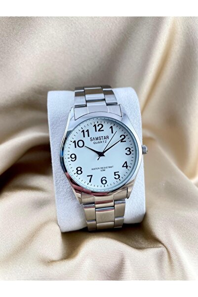 Samstar SMSTR23 Rakamlı Klasik Metal Erkek Kol Saati