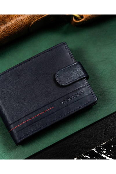 Other Large leather men's wallet with snap closure - Rovicky