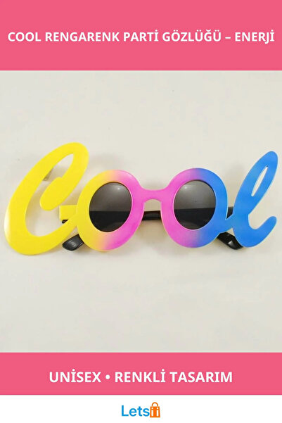 Letsii Cool Written Colorful Party Glasses