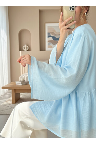 MissRunin Çift Bağlamalı İçi Astarlı Modal Kimono