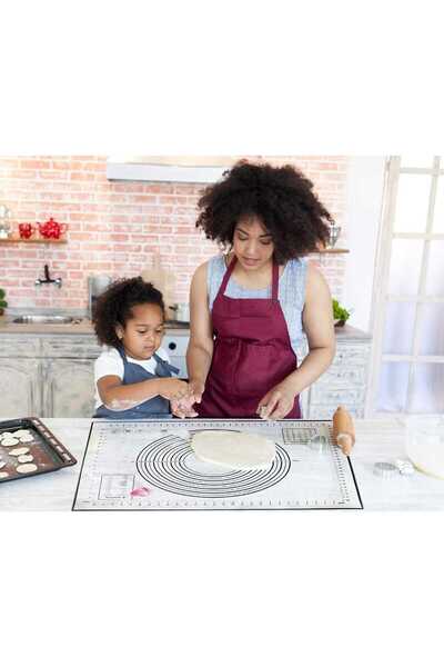 VALA ® Covoraș de bucătărie din silicon Advantage, 50 x 70 cm, alb/negru