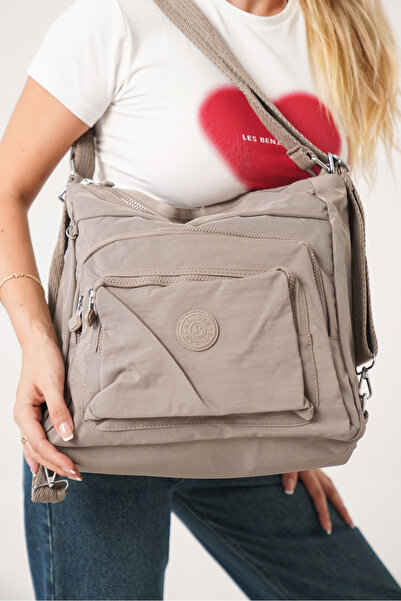 Solo Bag Women's Mink Multi-Compartment Waterproof Crinkle Daily Backpack Crossbody Hand and Shoulder Bag