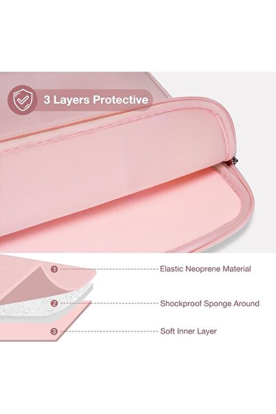 Mosiso 13-14 inch Laptop Case / 13.3 inch Laptop Sleeve - Pink