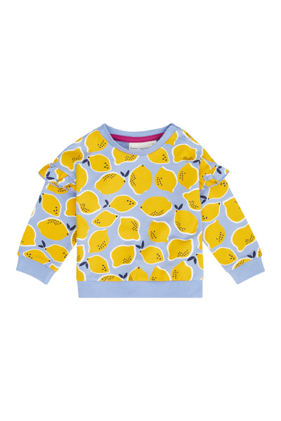 Sense Organics Top din bumbac pentru bebeluși, imprimeu cu lămâie, 12 luni