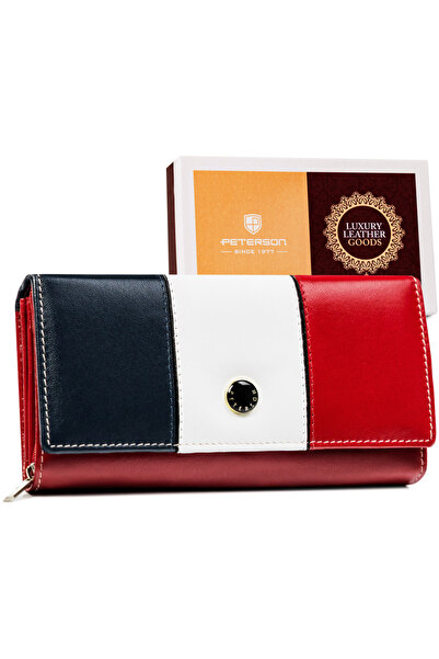 Other Large women's wallet made of genuine leather with a snap closure - Peterson