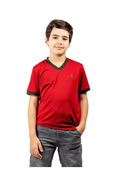 Zaecy Boy's V-neck Short Sleeve Tee