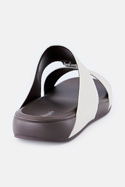 Algspar Men 2 Strap Slip On Arabic Sandals, Beige