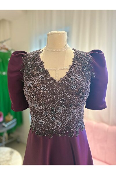 Irina Ross Purple Pearls Dress