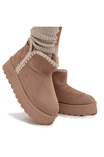 Big Star Shoes Bocanci De Zăpadă Femei Pe Platformă Cu Cusături Big Star SS27...