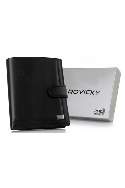 Other Portofel mare bărbătesc din piele cu închidere cu capsă - Rovicky