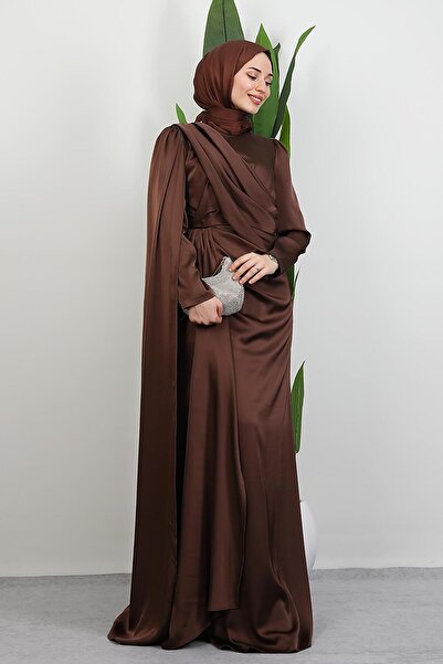 giz astore Melike Saten Abiye Kahve