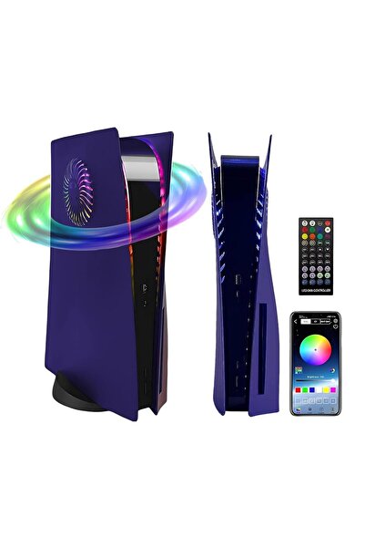 COOYA PS5 panel with RGB light strip and dust filter for cooling ventilation effect LED light