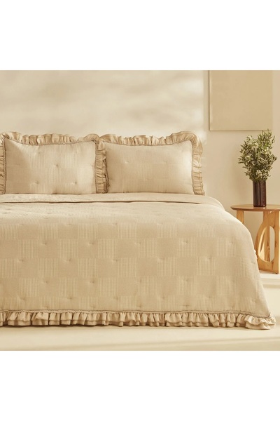KARACAFİLE Double Karaca Sprin Confort Sleeping Set Beige