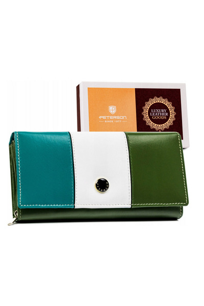 Other Large women's wallet made of genuine leather with a snap closure - Peterson