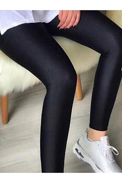 Tusebu Women's High Waist Shiny Effect Shaping / Sculpting Black Sports Leggings Stretchy Fabric Fitness & Daily Use