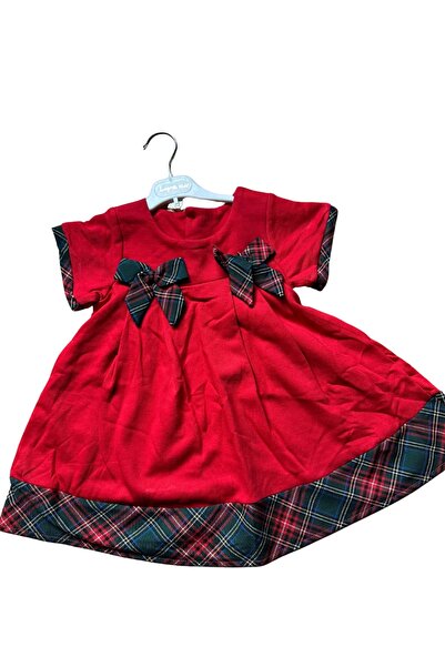 LYRA Ekose Desenli Yılbaşı Çocuk Elbise