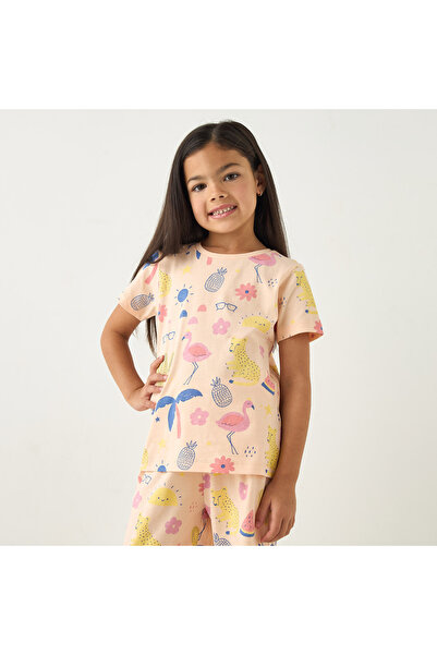 Juniors All-Over Print T-shirt and Shorts Set