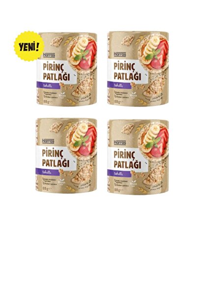 Harras Tahıllı Pirinç Patlağı 4'lü Paket (Toplam 352g) – Sağlıklı ve Lezzetli...