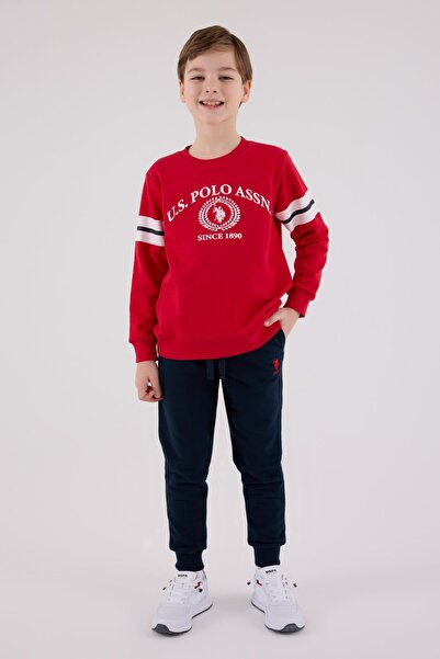 U.S. Polo Assn. ΑΝΔΡΙΚΟ ΣΕΤ ΑΘΛΗΤΙΚΗΣ ΦΟΡΜΑΣ Τριών Κλωστών Χωρίς Σαρντόν