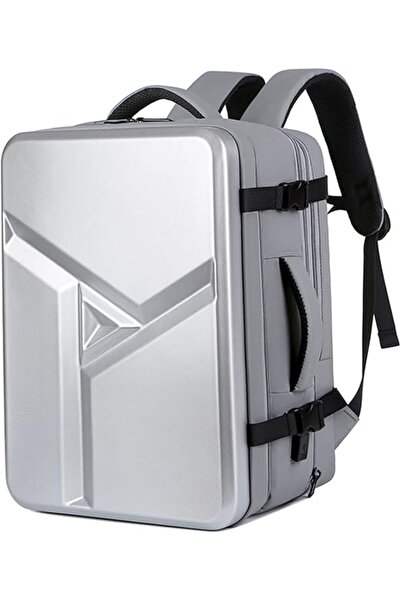 COOYA Backpack Laptop Bag Hard Shell Protection Technology 17", Portable Charging, Waterproof Layer-silver