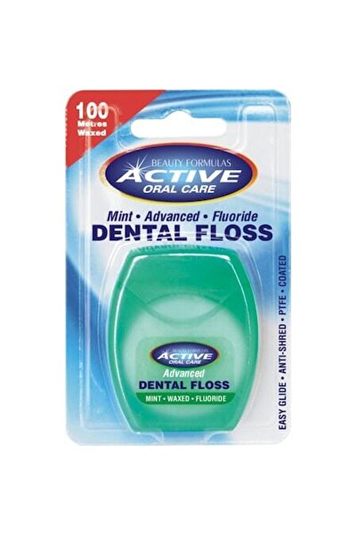 BEAUTY FORMULAS ață dentară cerată cu fluor și mentă, 100 ml