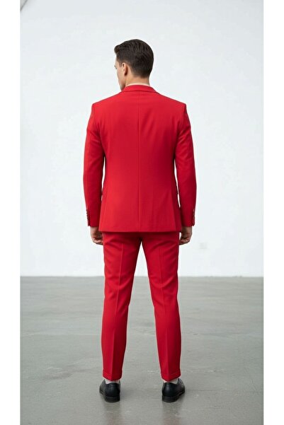 Plus Scorpion Men's One Button Slim Fit Piece Suit - Stylish Office and Formal Combination