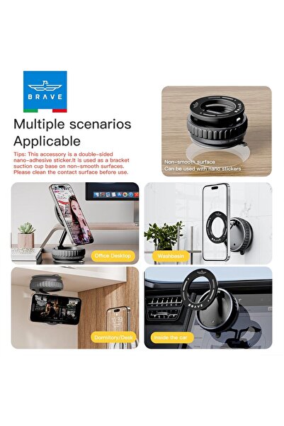 Brave مجموعة ملحقات السيارة: حامل مكنسة كهربائية MagSafe وكابل VOLTME USB-C ق...