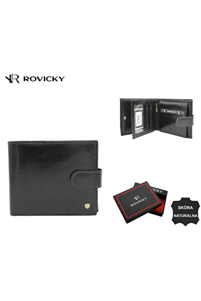 Other Large leather men's wallet with snap closure - Rovicky