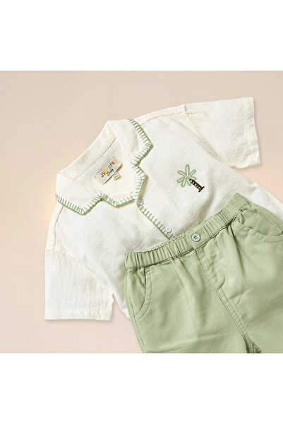 Juniors Embroidered Shirt and Shorts Set