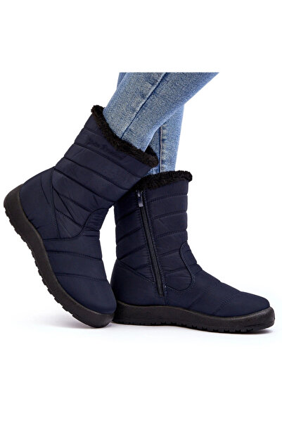 BOTO Women's high snow boots Navy Luxina 40