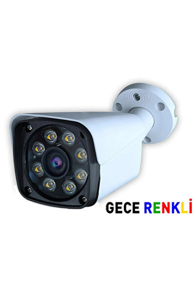 Gece Renkli 5mp Lens 2mp 1080p Full Hd Suya Dayanıklı Güvenlik Kamerası Ultra Led Renkli Gece Görüş
