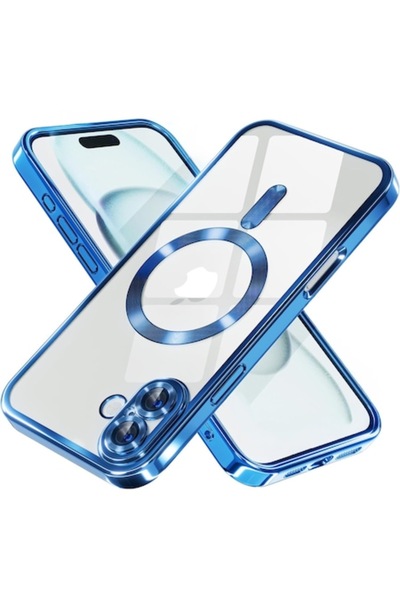 Daden Carcasă MagSafe Luxury pentru iPhone 17 — Transparentă cu margini albas...