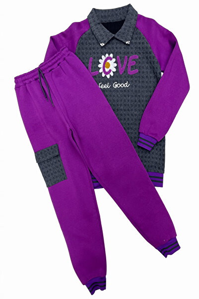 MODANINO 3-компонентен комплект с яка с джобове и камък за яка за момичета 12328