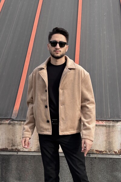 inpool Ανδρικό, γιακά πουκάμισου, Άνετο και εφαρμοστό, μπουφάν με εφέ πούπουλων 629