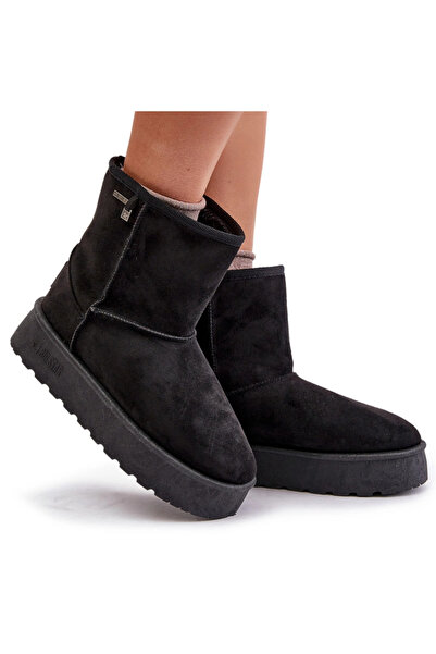 Big Star Shoes Cizme Înalte De Zăpadă Pentru Femei Pe Platformă Big Star OO274898 Negre 37