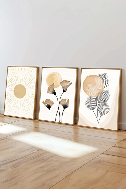 Dekorsiahome Σετ τραπεζιού κουζίνας σαλονιού 3 τεμαχίων με ξύλινο σκελετό SET...