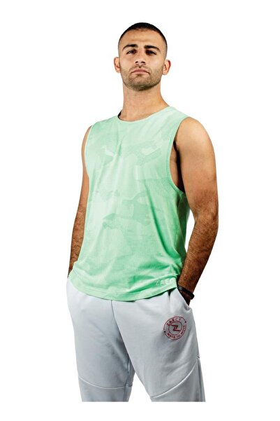 Zaecy قميص جاكار رجالي بدون أكمام