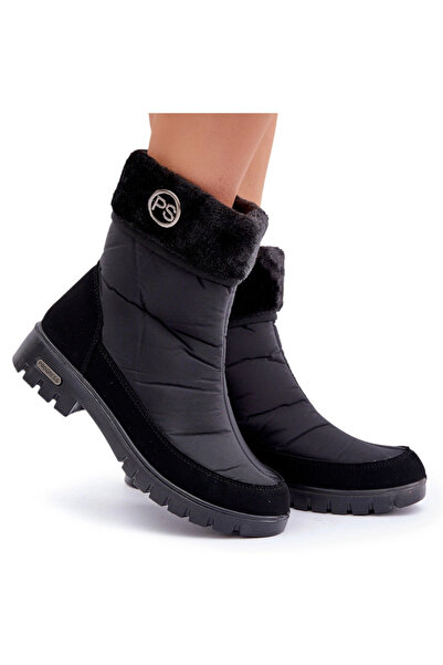 BOTO Cizme de zăpadă la modă la modă Progj-21-13 Negru 37