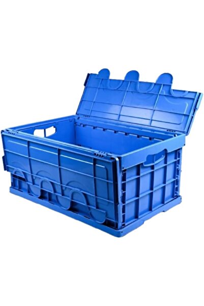 Ethic Solutions Foldable Plastic Storage Crate 60×40×28cm Collapsible Stackable Box