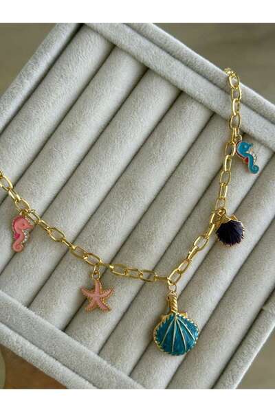 İREM YILDIZ Şık Gold Deniz Kabuklu Kolye